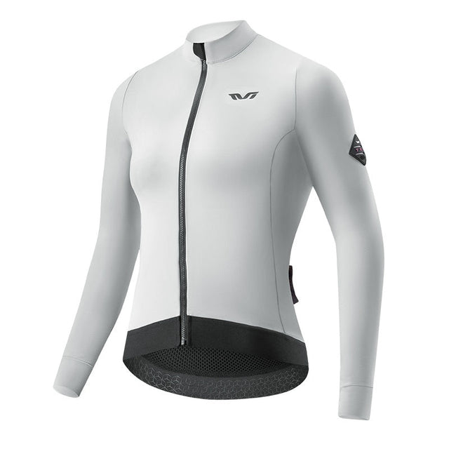 ROCKBROS dames lichtgewicht fleece fietsshirt#grijs_wit