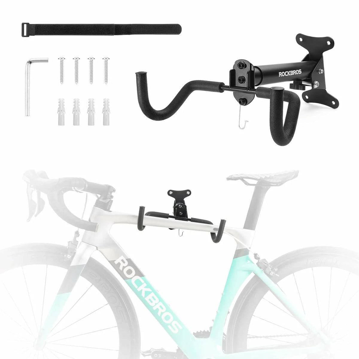 ROCKBROS opvouwbare fietswandhouder met dubbele haken