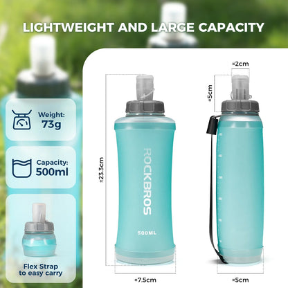 ROCKBROS lichte opvouwbare bidon voor fietsen en outdoor sport 500 ml