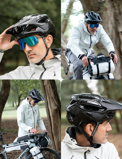 full coverage mountain bike helmet with adjustable visor for trail and downhill riding