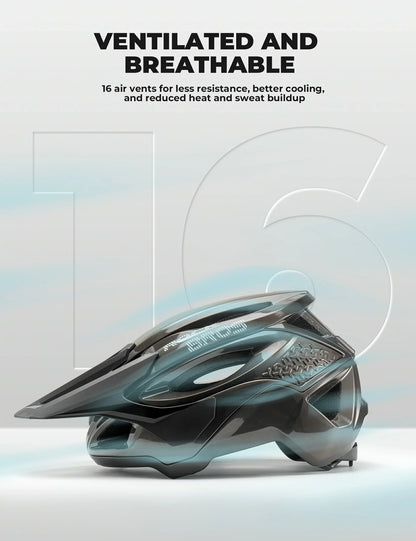 full coverage mountain bike helmet with adjustable visor for trail and downhill riding