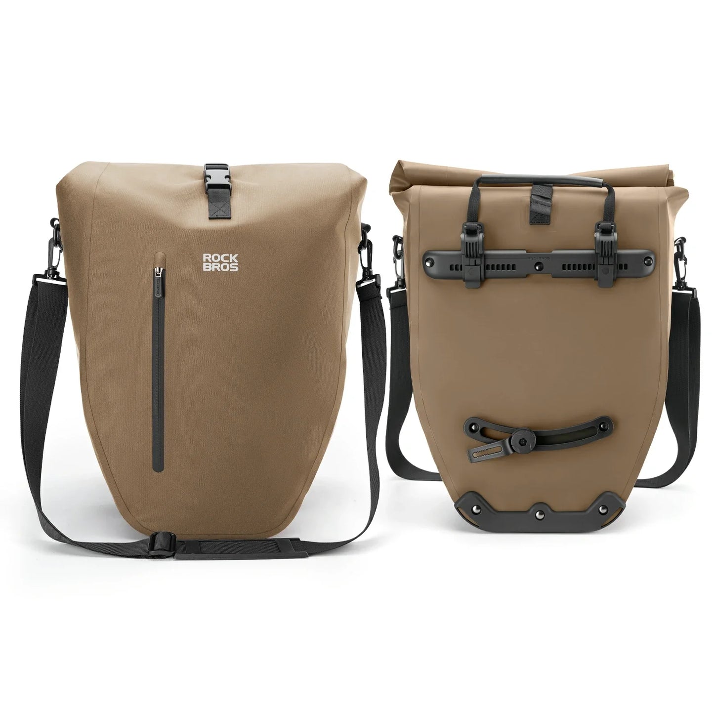 Fully waterproof bike pannier bag 20L in black#Color_Full-Reflective