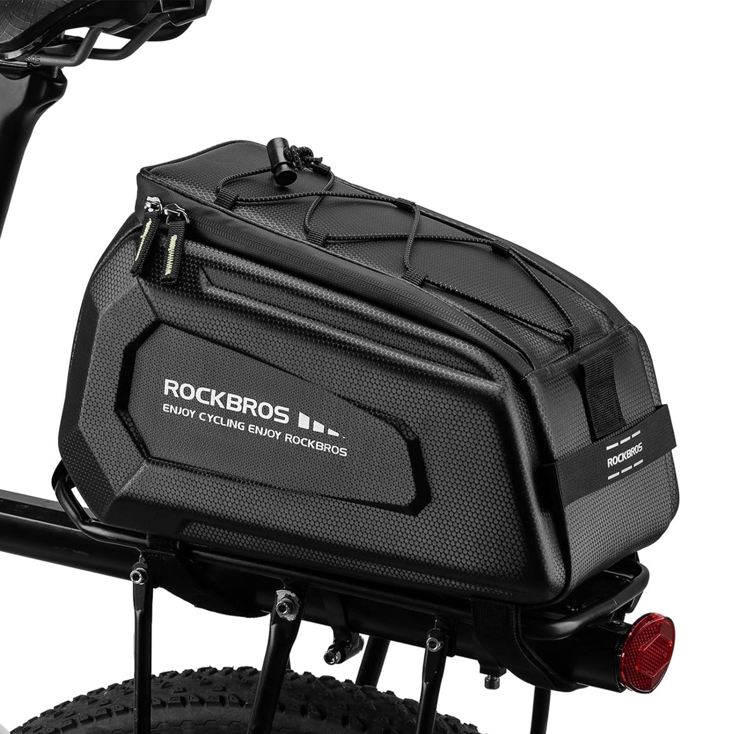 ROCKBROS hardshell bagagedragertas met regenhoes en schouderband