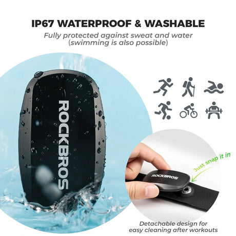 Hartslagmeter borstband met Bluetooth en ANT+