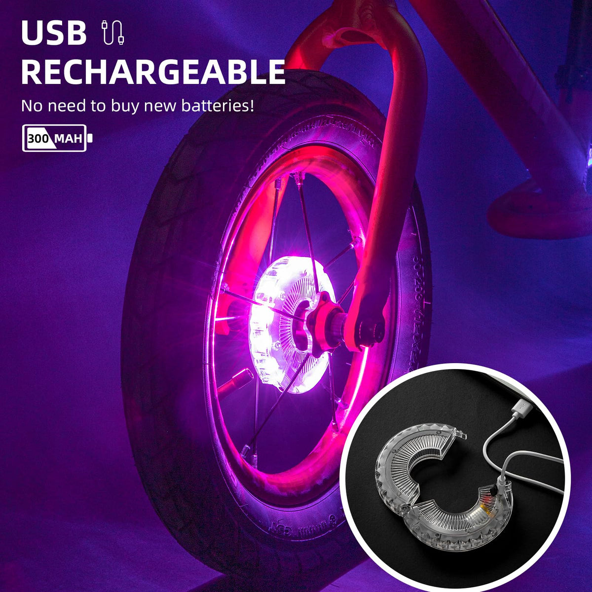 ROCKBROS led spaakverlichting kinderfiets