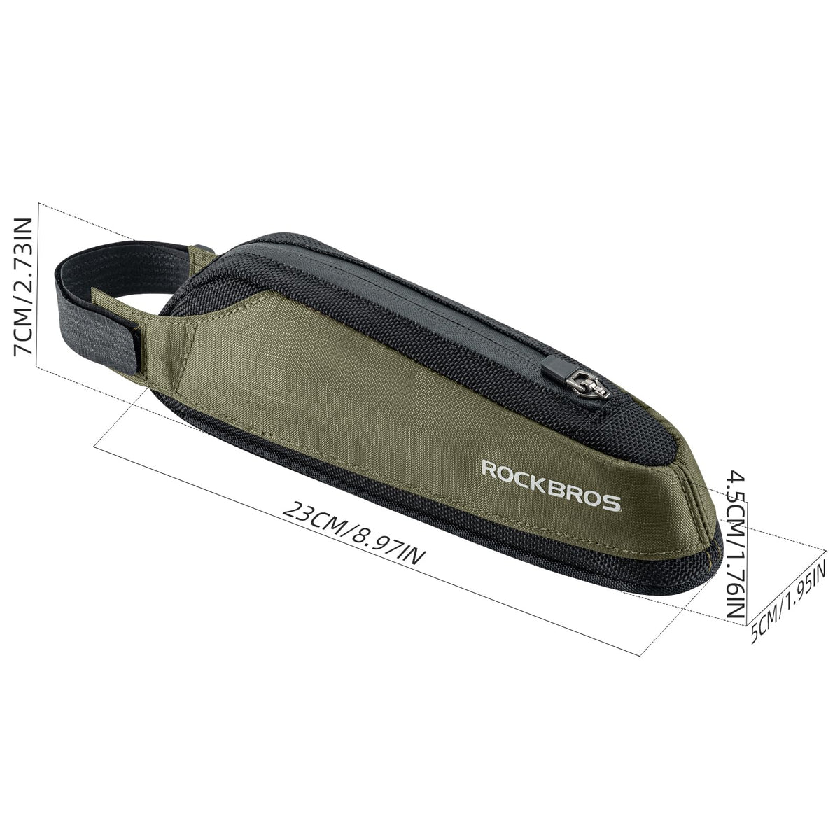 ROCKBROS aerodynamische bovenbuis fietstas voor gels & voeding