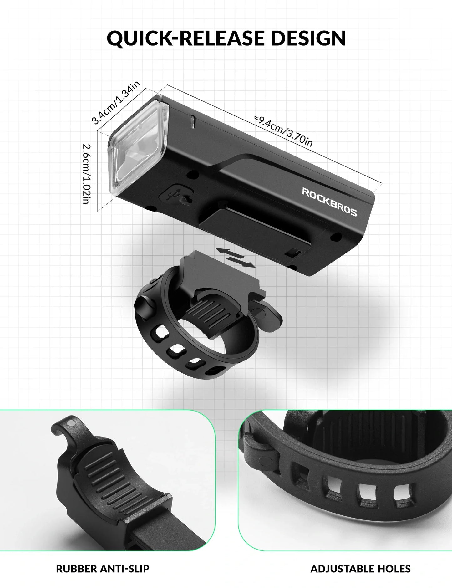 Kids’ Bike Light 260 Lumens Bright Front Safety Light