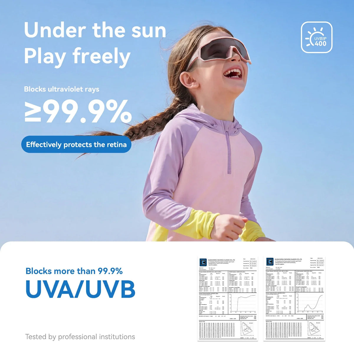 Kinder fietsbril met UV400-bescherming