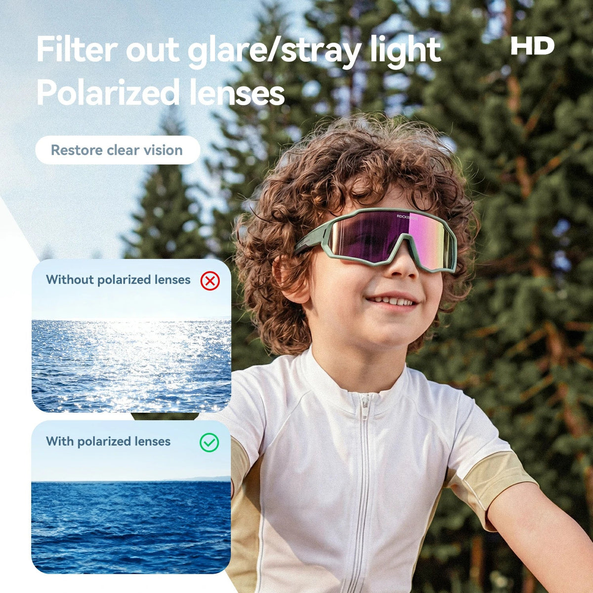 Kinder fietsbril met UV400-bescherming