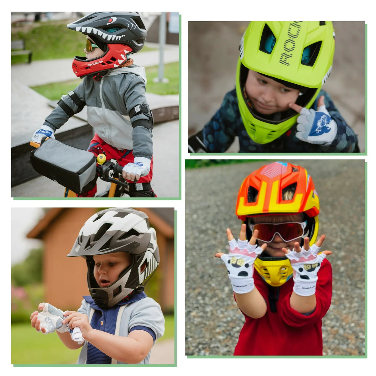 Lichte kinder fietshandschoenen met handpalmbescherming