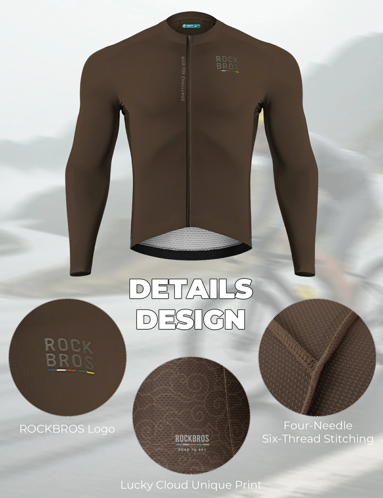 ROCKBROS lichtgewicht fietsshirt#beige