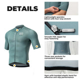 Heren fietsshirt met korte mouwen en YKK-rits