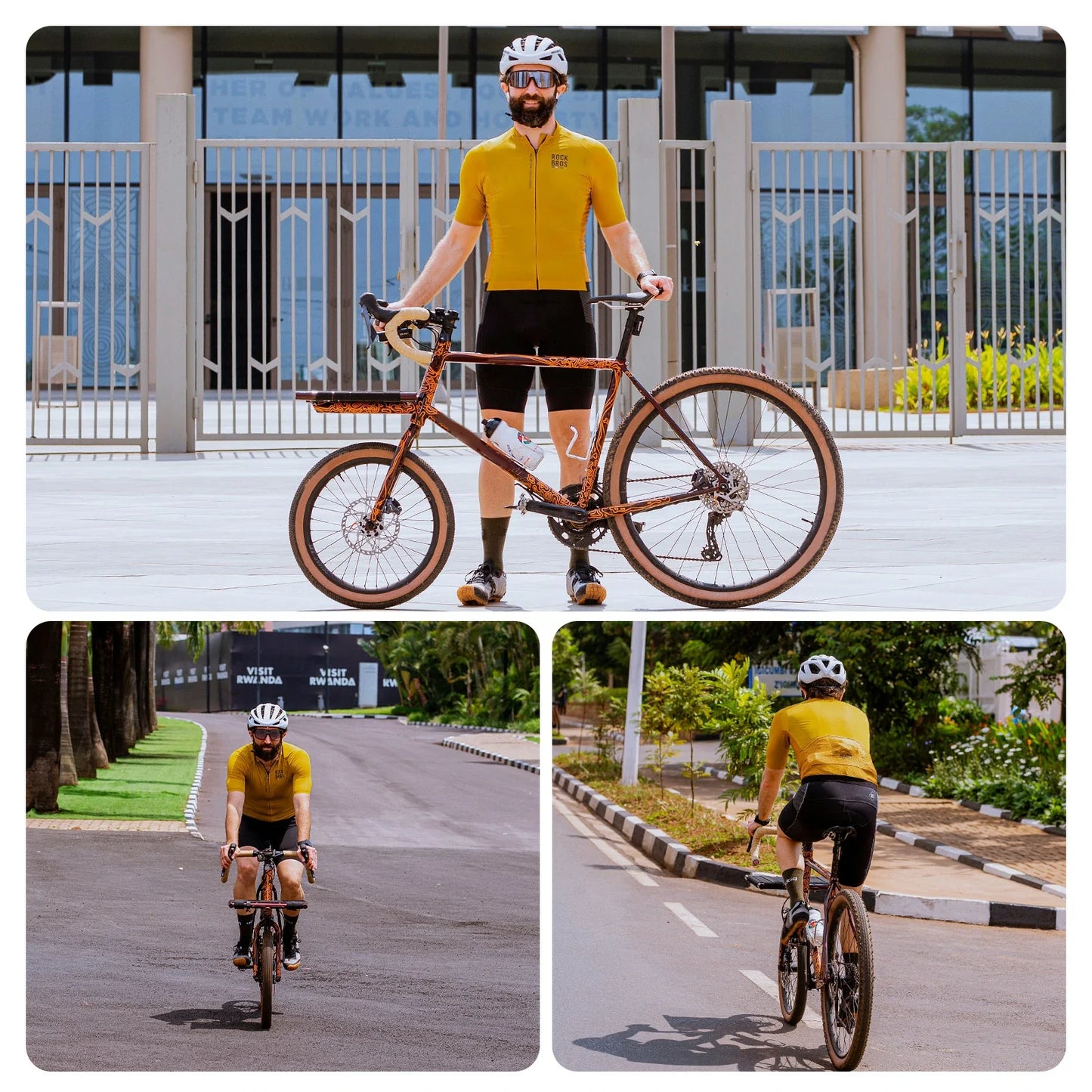 ROCKBROS heren lichtgewicht fietsshirt with rear pockets & ykk zip