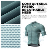 Heren fietsshirt met korte mouwen en YKK-rits