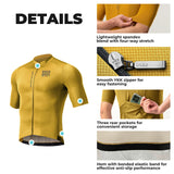Heren fietsshirt met korte mouwen en YKK-rits