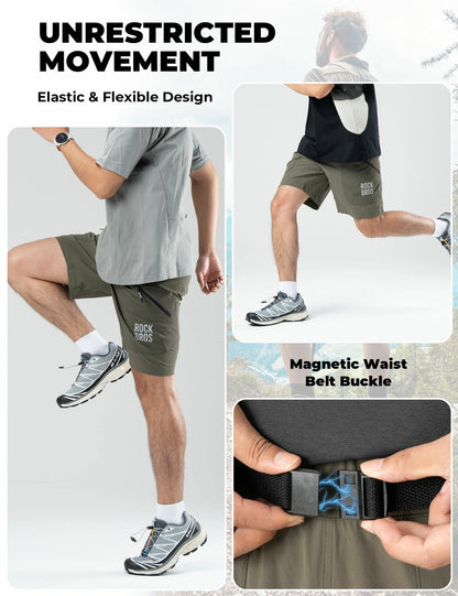 Lightweight Sports Shorts with Magnetic Waist & Secure Pockets
