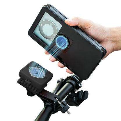 ROCKBROS magnetische waterdichte telefoonhouder voor fiets met snelkoppeling#kleur_zwart