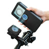 Zwarte waterbestendige telefoonhouder fiets met magnetische quick release