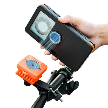ROCKBROS magnetische waterdichte telefoonhouder voor fiets met snelkoppeling#kleur_oranje