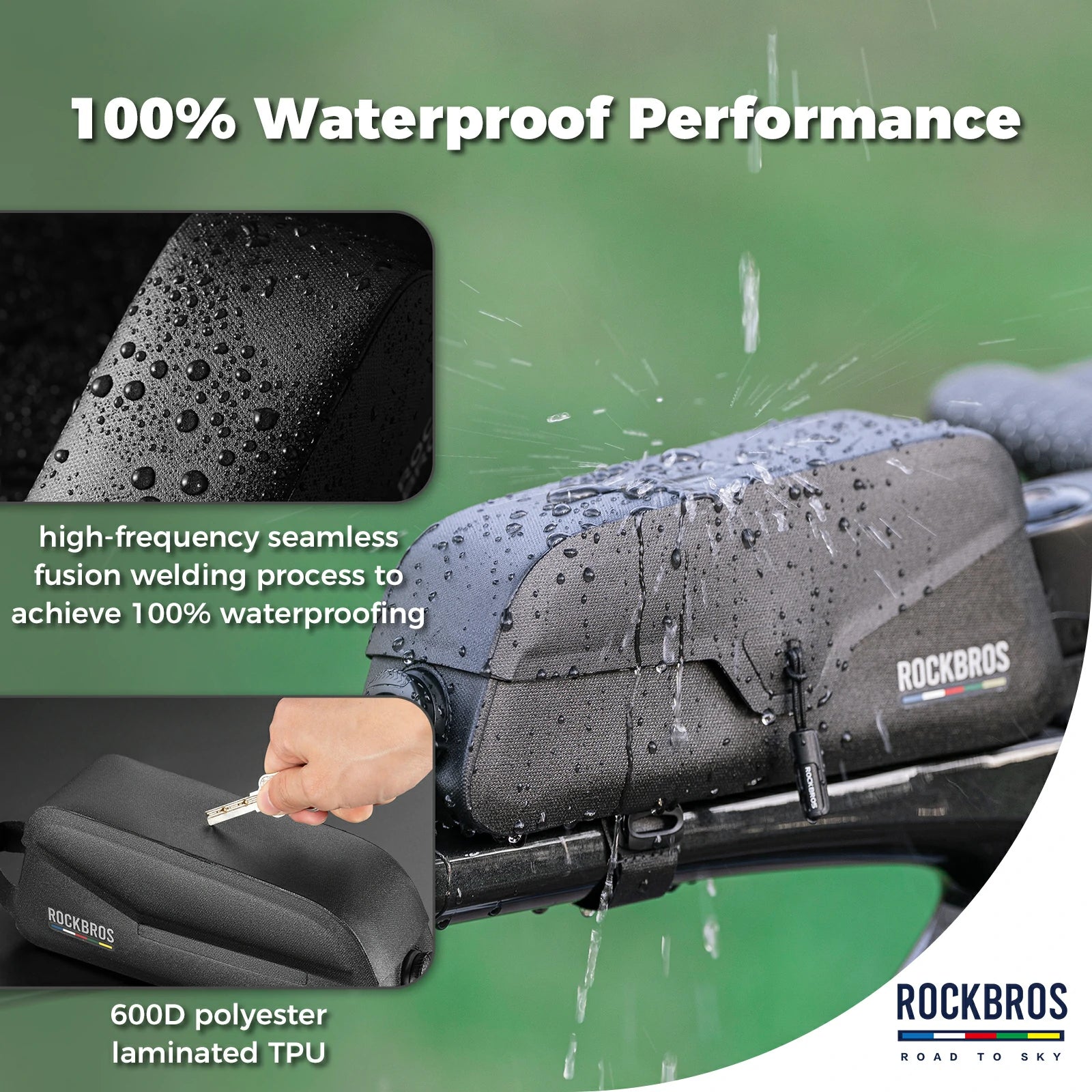 ROCKBROS road-to-sky magnetische bovenbuistas 100% waterproof