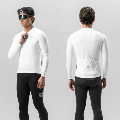 ROCKBROS heren lichtgewicht lange mouw cycling top for commuting#gray
