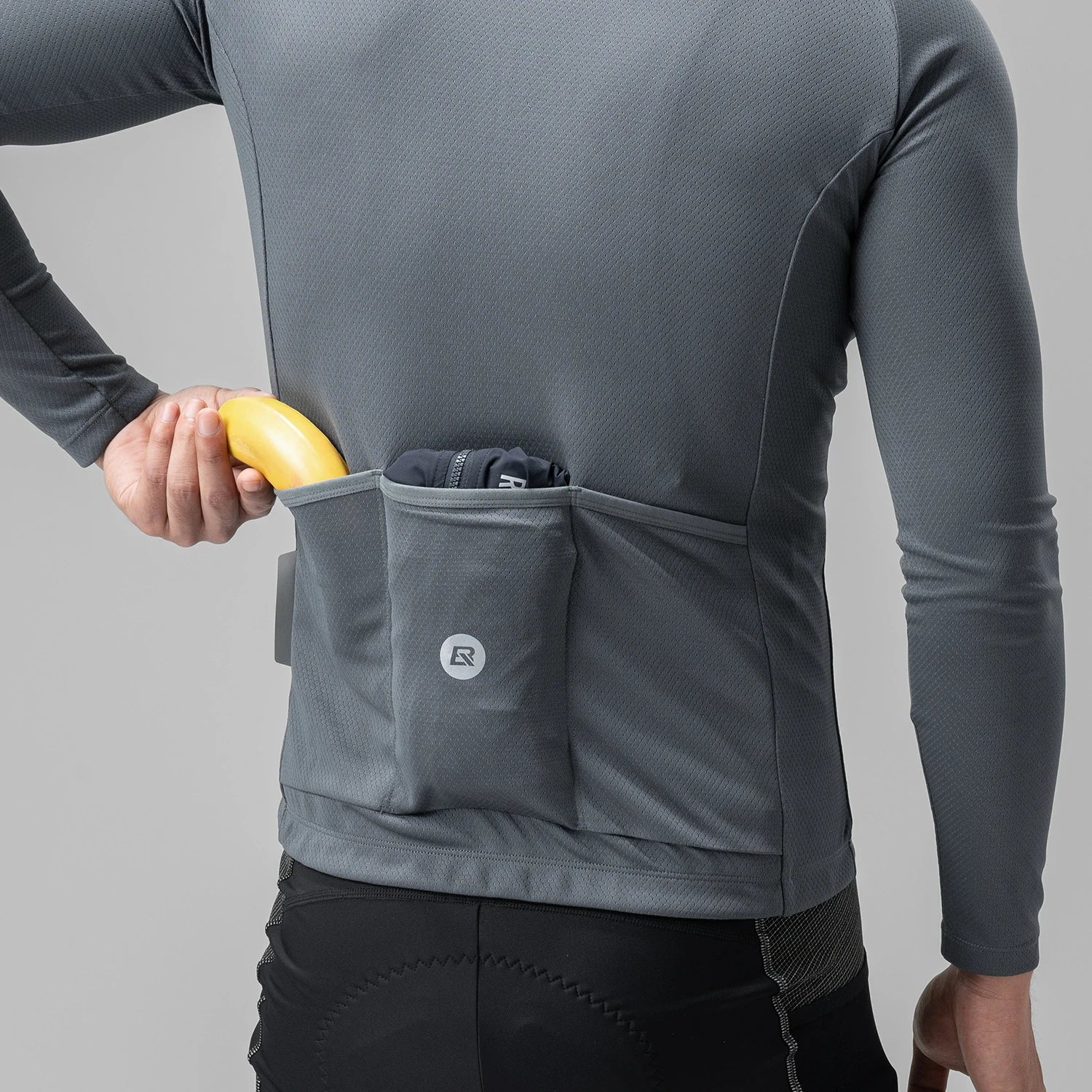 ROCKBROS heren lichtgewicht lange mouw cycling top for commuting#white
