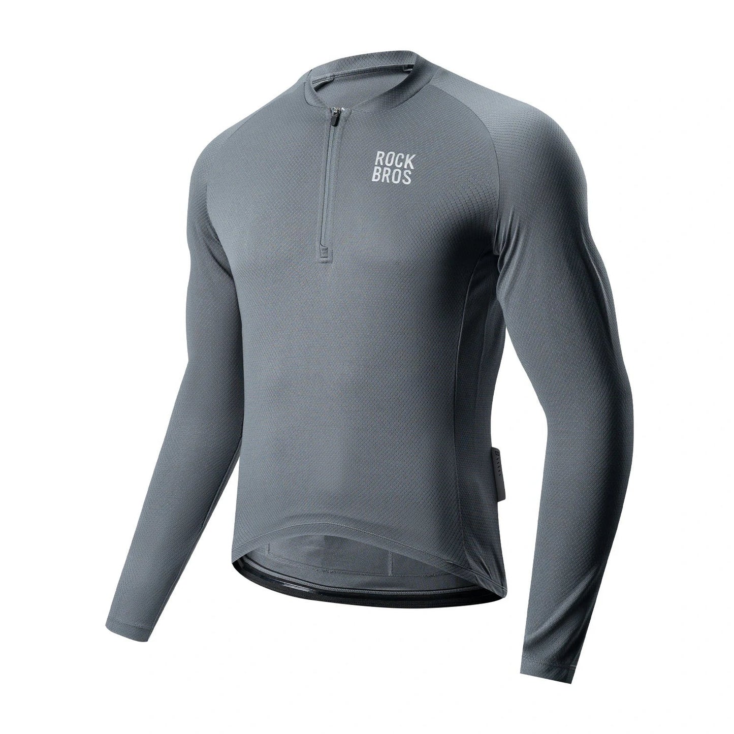 ROCKBROS heren lichtgewicht lange mouw cycling top for commuting#black
