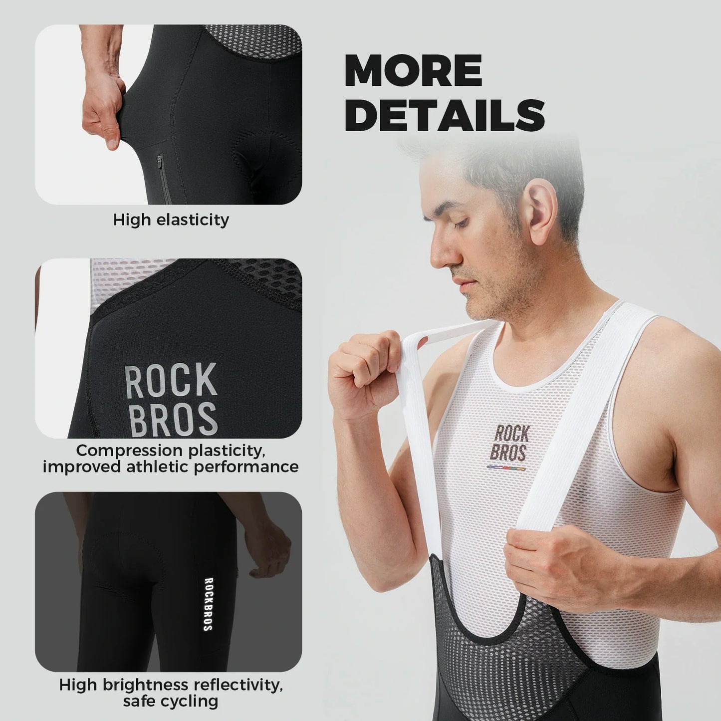 ROCKBROS heren cycling fietsbroek met zeem#3xl