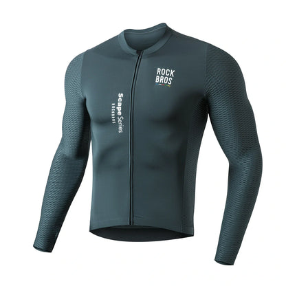 ROCKBROS heren fietsshirt lange mouw charcoal grey#l