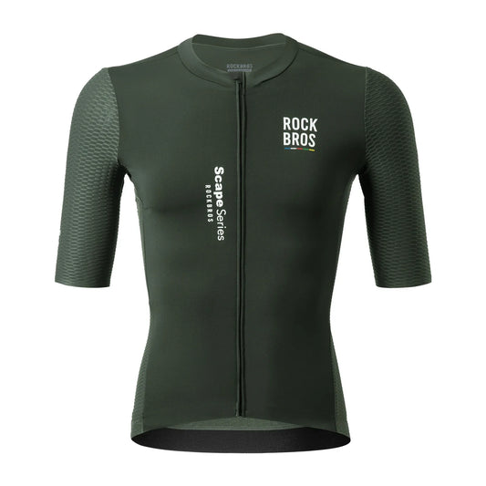 ROCKBROS heren fietsshirt korte mouw dark sage green#m