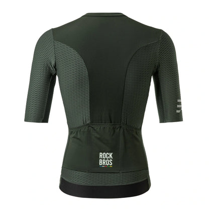 ROCKBROS heren fietsshirt korte mouw dark sage green#l