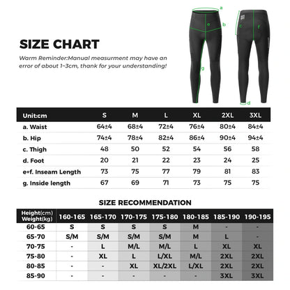 ROCKBROS mens cycling long pants breathable leggings