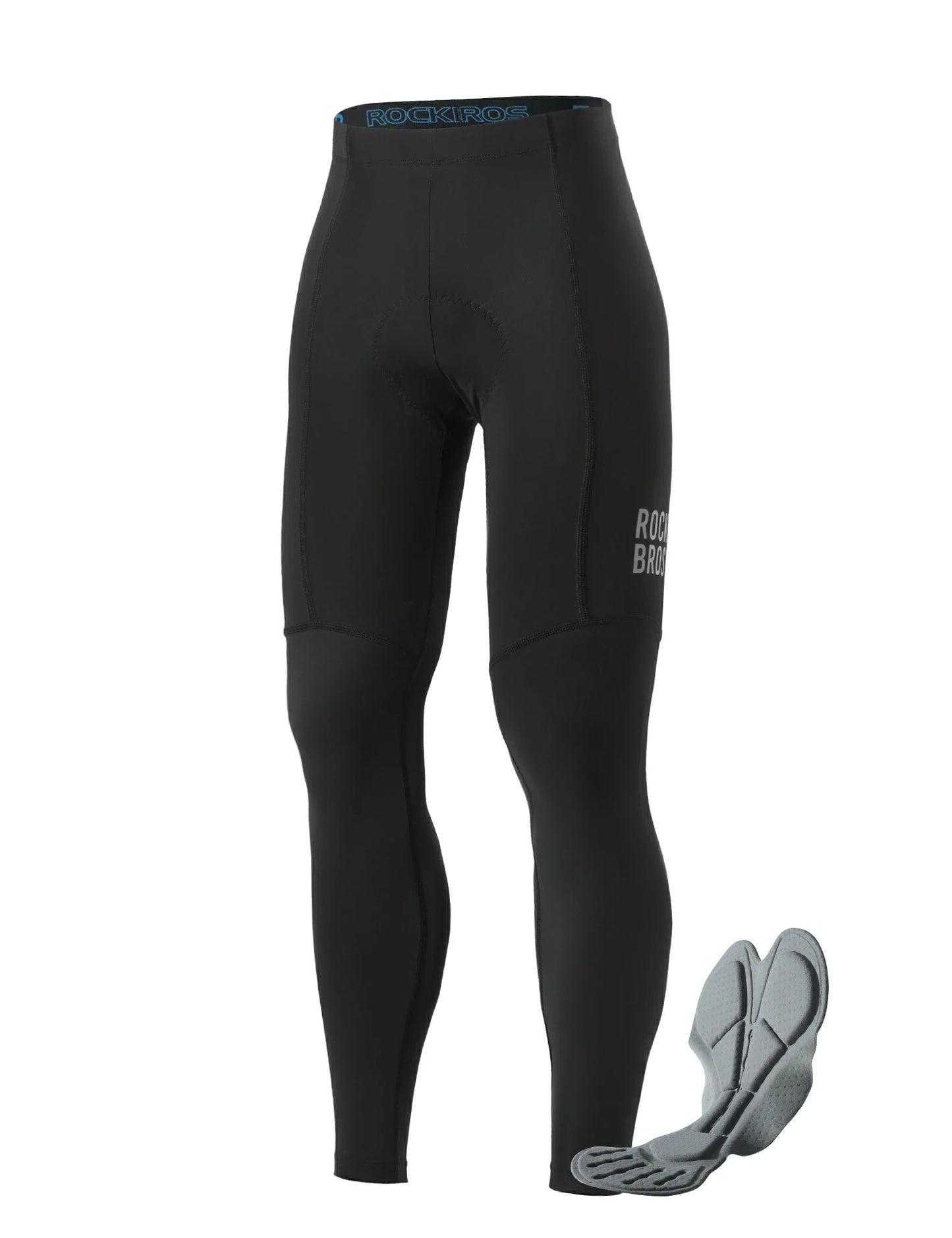 ROCKBROS mens lightweight cycling tights with 3d padding for spring