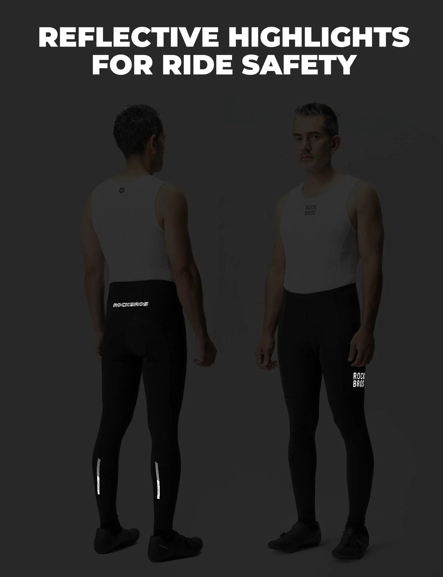ROCKBROS mens lightweight cycling tights with 3d padding for spring