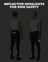 Heren lichte lange fietsbroek met 3D-zeem