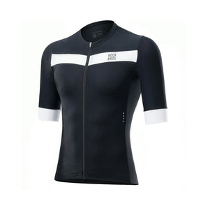 ROCKBROS heren korte mouw fietsshirt ademend mesh full zip#m