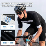 ROCKBROS heren korte mouw fietsshirt ademend mesh full zip#l