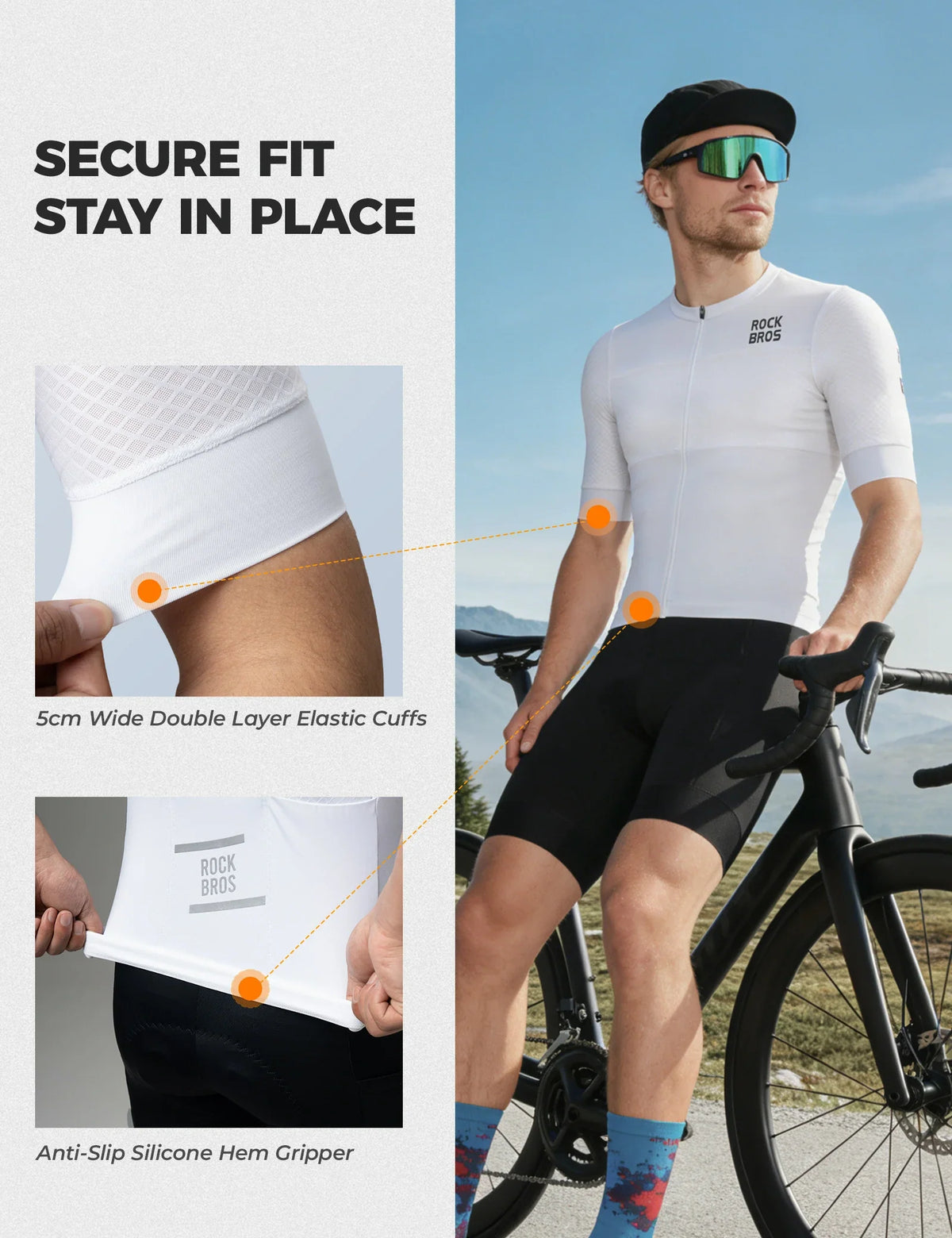 ROCKBROS heren korte mouw fietsshirt nisi#xl