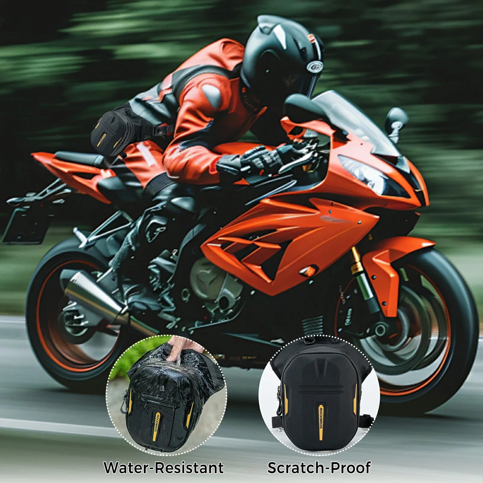 ROCKBROS motorcycle tank bag leg bag waterproof for men women