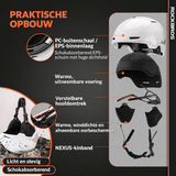 Skihelm met verstelbare ventilatie en oorbeschermers – Qunature – afbeelding 9