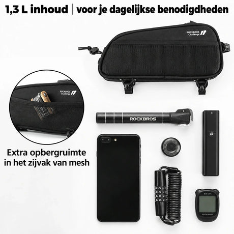 Slanke Bovenbuis Fietstas Waterbestendig 1,3L
