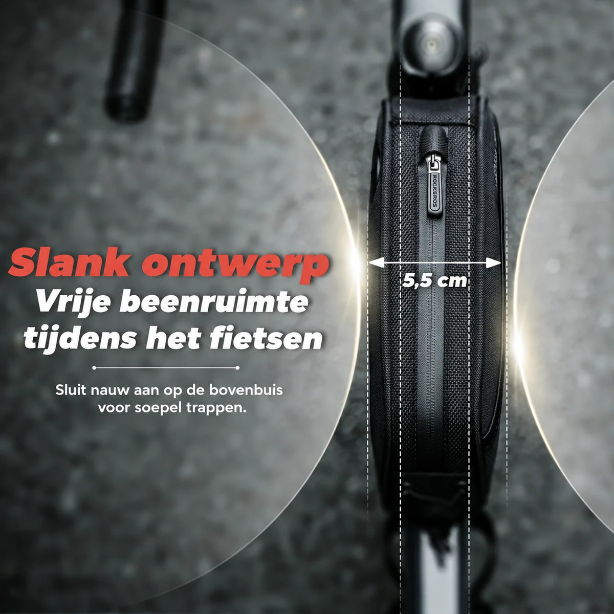 Slanke Bovenbuis Fietstas Waterbestendig 1,3L