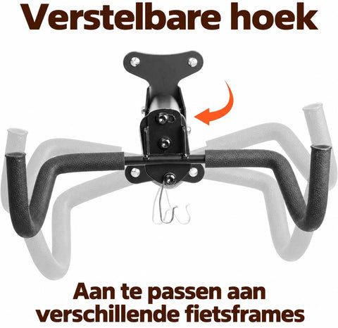 Opvouwbare fietswandhouder met dubbele haken