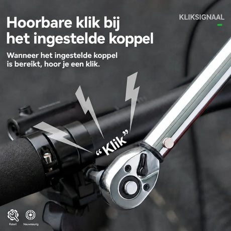 Verstelbare Momentsleutel Set 72-tands 2-24 Nm
