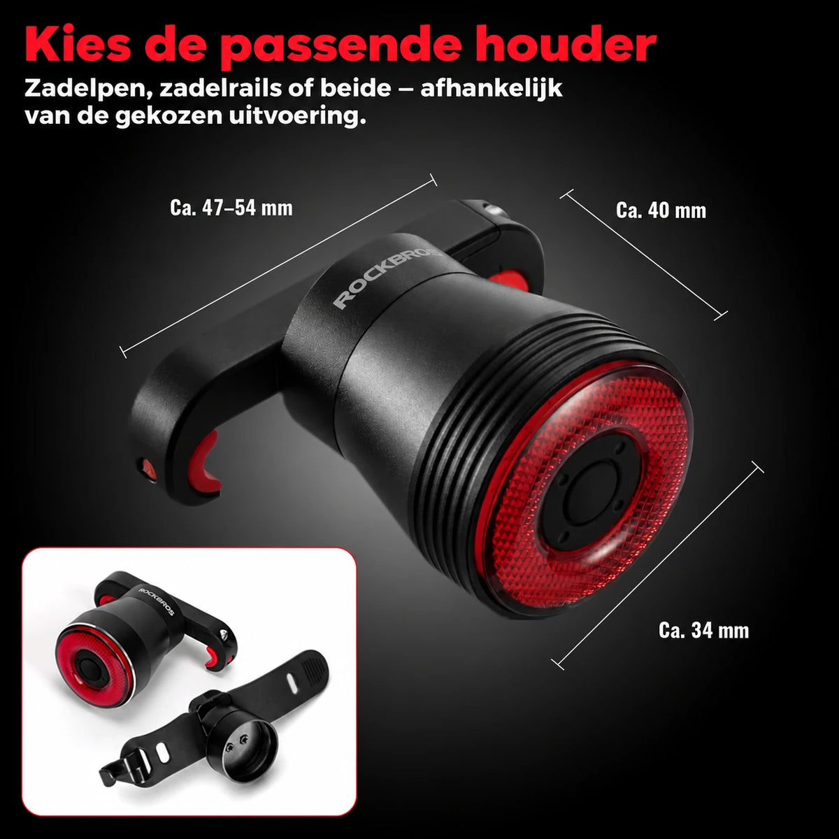 Q5 Smart Achterlicht IPX6 LED Remlicht USB