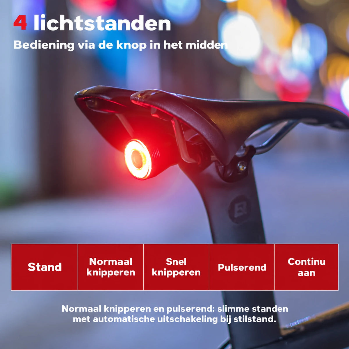 Q5 Smart Achterlicht IPX6 LED Remlicht USB
