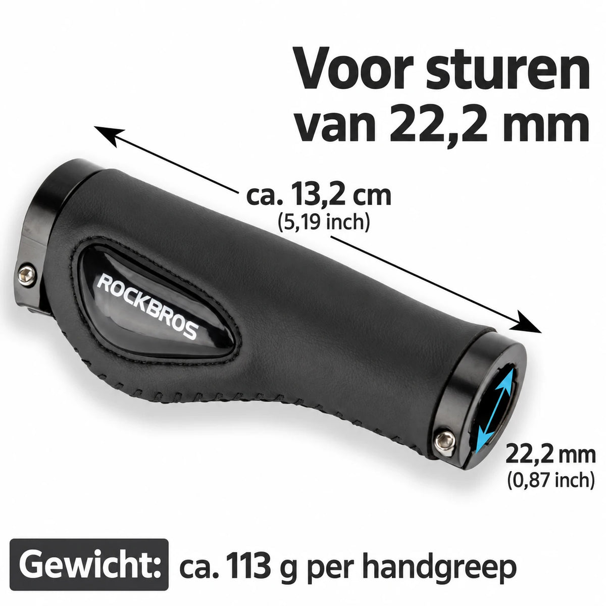 Ergonomische fietshandvatten met gel en lock-systeem