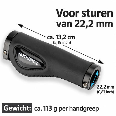 Ergonomische fietshandvatten met gel en lock-systeem