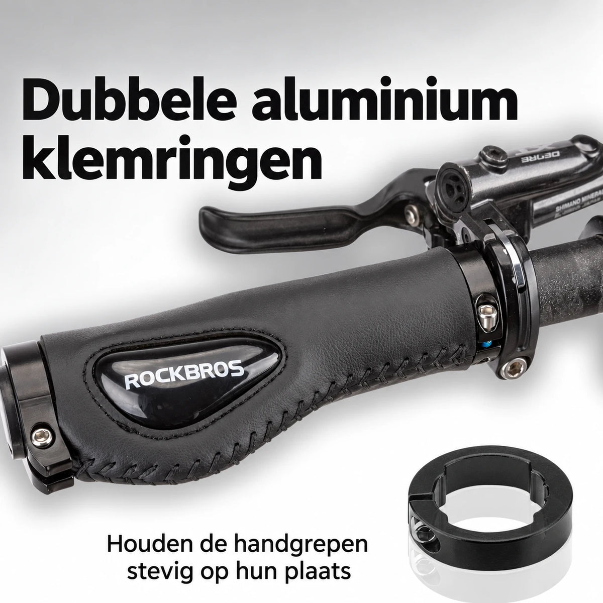 Ergonomische fietshandvatten met gel en lock-systeem