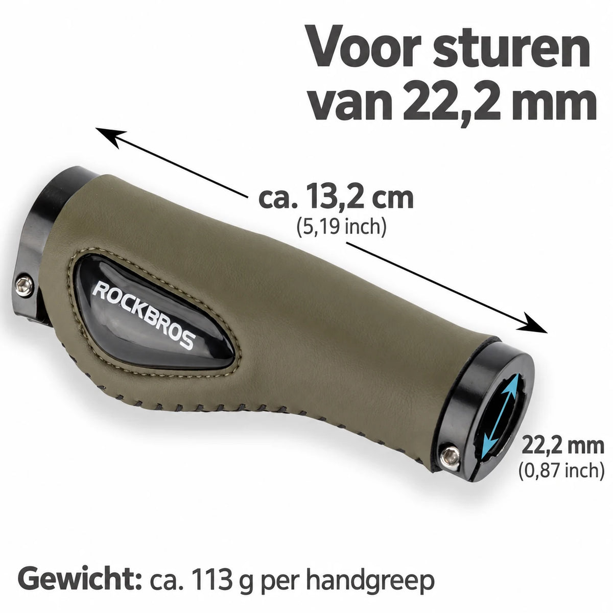 Ergonomische fietshandvatten met gel en lock-systeem